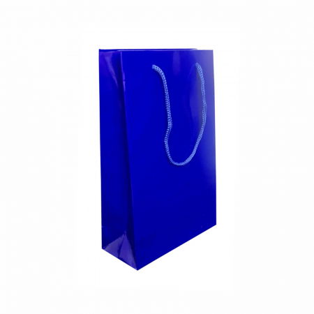 Pungi cadou albastre - Punga cadou de hartie uni medie ALBASTRA