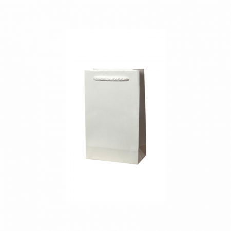 Pungi cadou MICI - Punga cadou de hartie uni mica alba