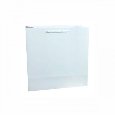 Pungi cadou PATRATE - Punga cadou de hartie uni patrata alba