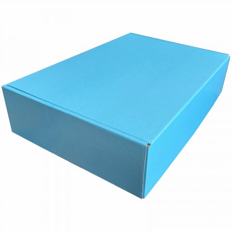 Cutii autoformare 30x21x9 cm - Cutie microondul cu autoformare bleu 30x21x9 cm