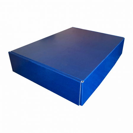 Cutii cu autoformare - Cutie microondul cu autoformare albastra 35x25x7 cm