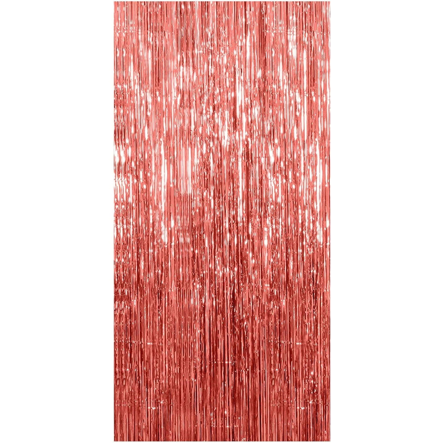 Petrecere - Perdea Franjurata, Flippy, Model Decor Petrecere, pentru Fundal de Poze, Amenajare Colorata a Petrecerii, Dimensiune 100x200 cm, Rose Gold