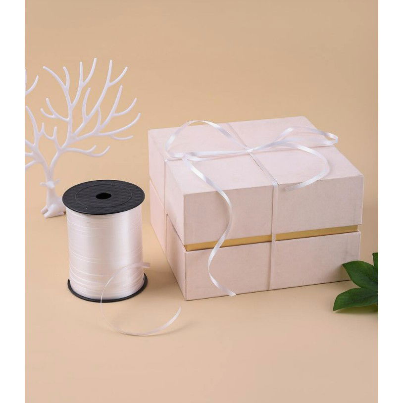 Panglica pentru Baloane, Flippy, Rola de 200 de Metri, din Rafie, Alba [3]