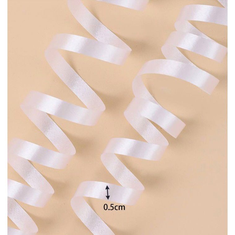 Panglica pentru Baloane, Flippy, Rola de 200 de Metri, din Rafie, Alba [5]