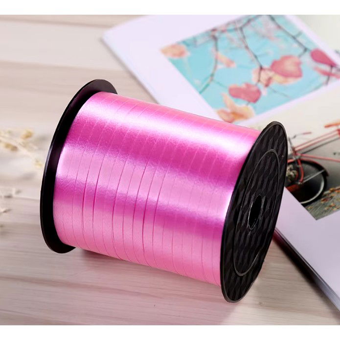 Panglica pentru Baloane, Flippy, Rola de 200 de Metri, din Rafie, Roz [4]