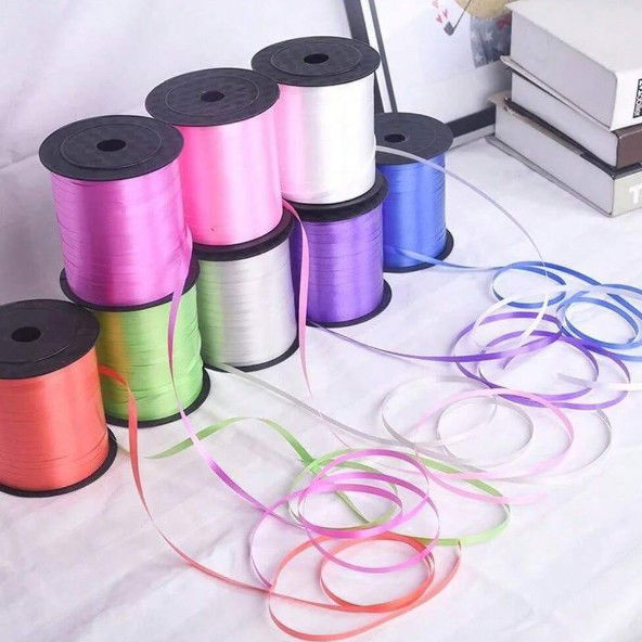 Panglica pentru Baloane, Flippy, Rola de 200 de Metri, din Rafie, Roz [9]