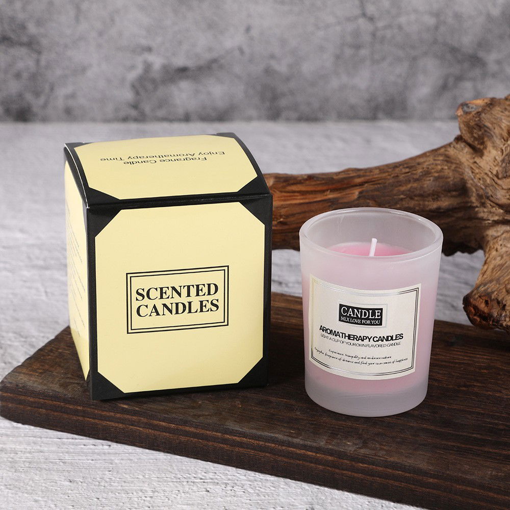 10 - 25 LEI - Lumanare Parfumata, Flippy, Model Borcan Translucid, 6.2 x 5.2 cm, Aroma de Trandafir, Roz