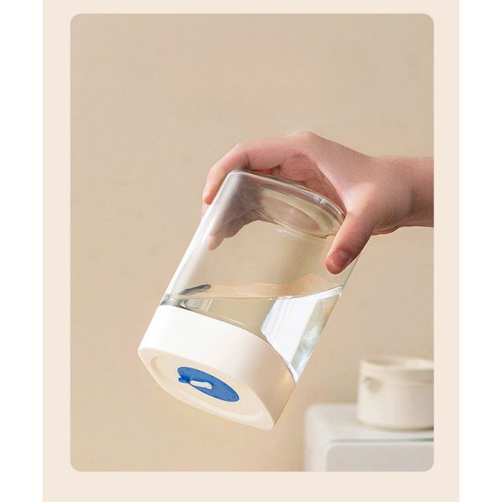 Borcan din Sticla de Inalta Calitate, Flippy, Capac Ermetic, Uz Casnic, Depozitarea Condimentelor sau a Alimentelor Umede si Uscate, 750 mL, 10x10x12.2 cm, Alb [4]