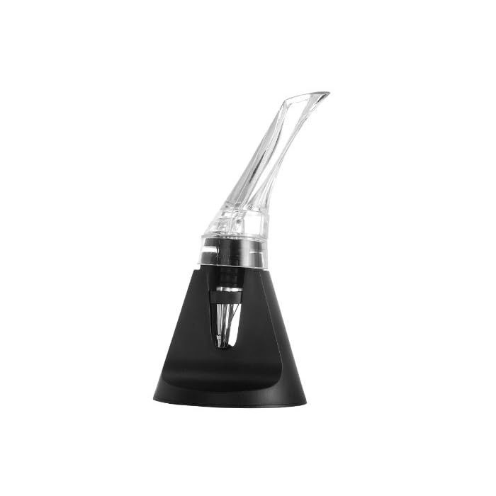 Aerator cu Turnator de Vin 2in1, Flippy, Decantare, Anti-Picurare, Fara Scurgere, 18x10x8cm, Negru [6]