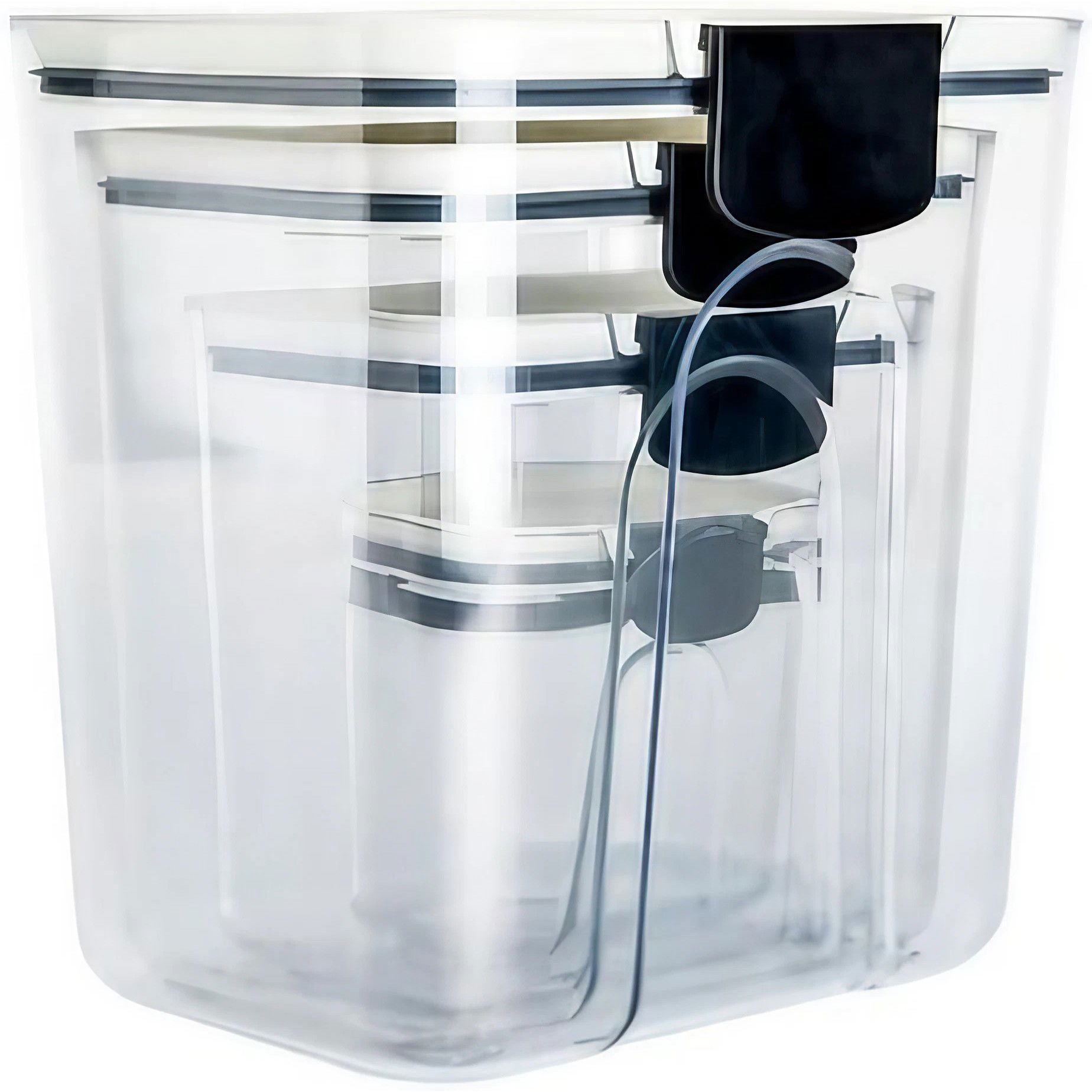 Set 4 Recipiente Depozitare Alimente, Flippy, pentru Organizare Bucatarie, cu Inchidere Ermetica, Transparent, Plastic fara BPA, Compatibile cu Masina de Spalat Vase, Diferite Dimensiuni, 350 ml, 1300 [9]