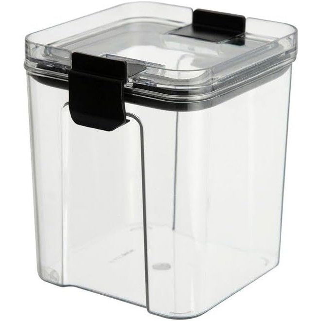 Set 4 Recipiente Depozitare Alimente, Flippy, pentru Organizare Bucatarie, cu Inchidere Ermetica, Transparent, Plastic fara BPA, Compatibile cu Masina de Spalat Vase, Diferite Dimensiuni, 350 ml, 1300 [4]