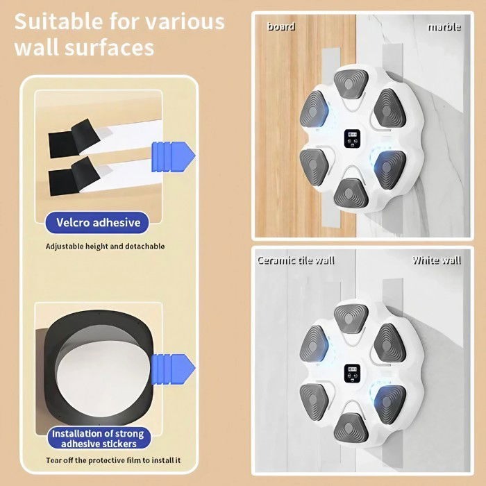 Aparat Box Cu Muzica, Montabil pe Perete, Flippy, Alb, Difuzor, Bluetooth, Iluminare LED, 38 x 27 x 32 cm, Manusi Incluse [5]