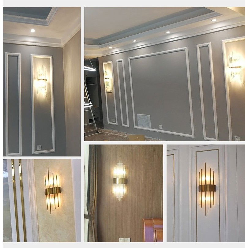 Pentru casa - Aplica de Perete, Flippy, pentru Interior, din Otel Inoxidabil si Sticla, 40 x 16 cm, LED, Auriu