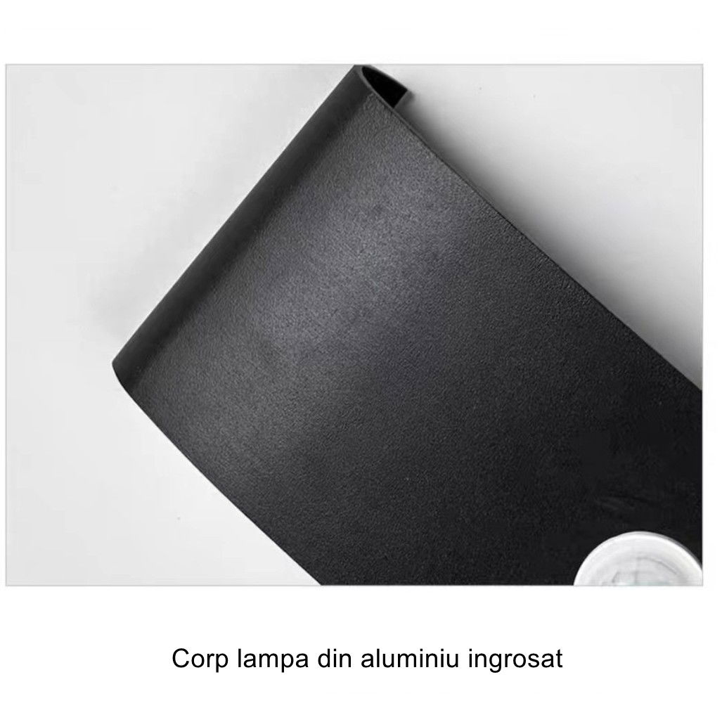Aplica pentru Perete, Flippy, Interior/Exterior, Rezistenta la Umezeala, 8 W, Aluminiu, Negru, 22x8 cm [5]