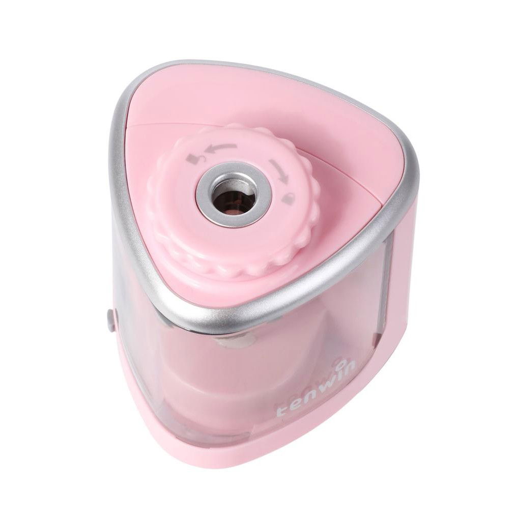 Pentru casa - Ascutitoare Electrica Semi-Automata, Flippy, din Plastic, Baterii 2 x AA (neincluse), 6.5 x 6.5 x 7.5 cm, Roz