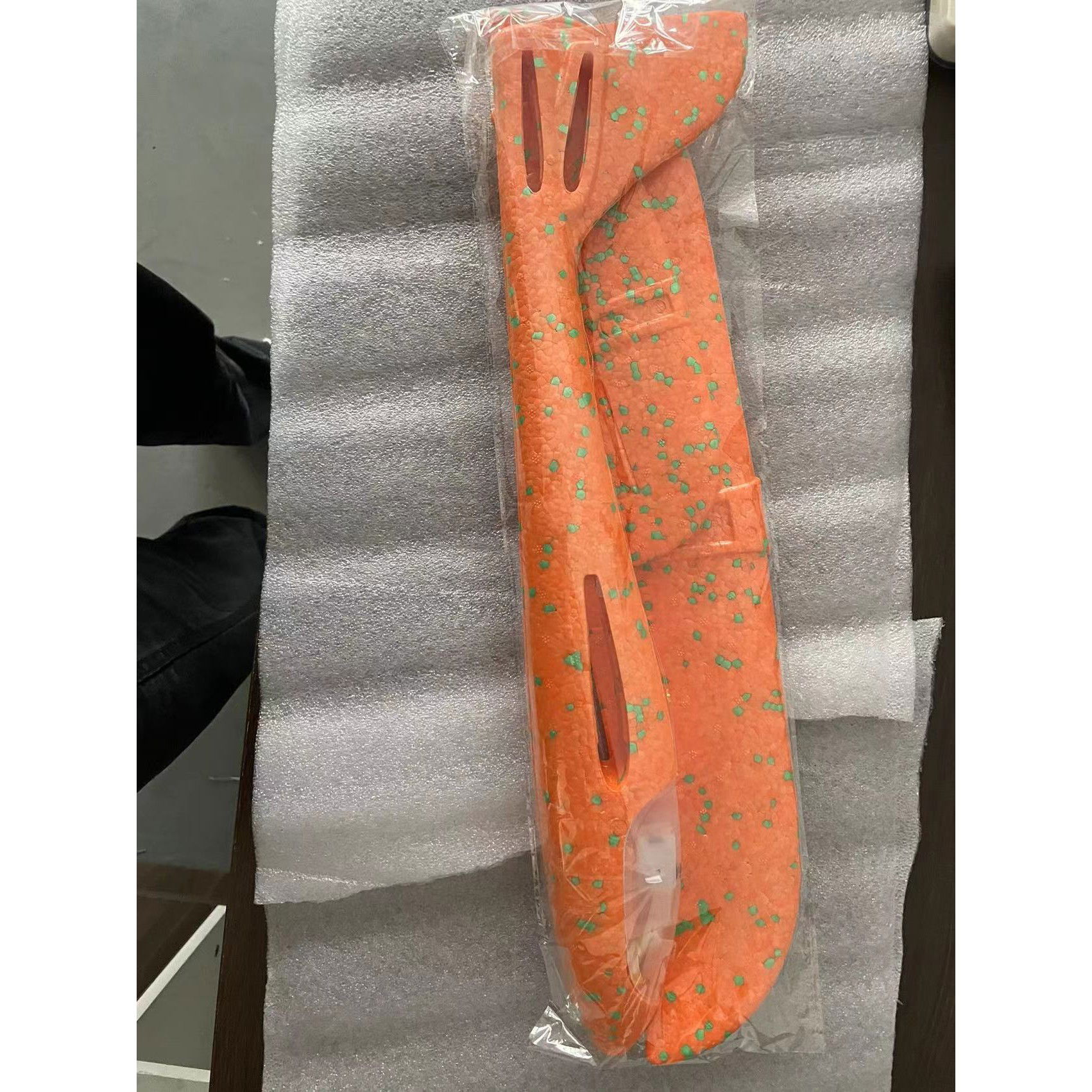 Avion Planor cu Pilot, Flippy, Din Polistiren, Cu Lumini in Cabina Pilotului, Lungime 47 cm, Portocaliu [6]