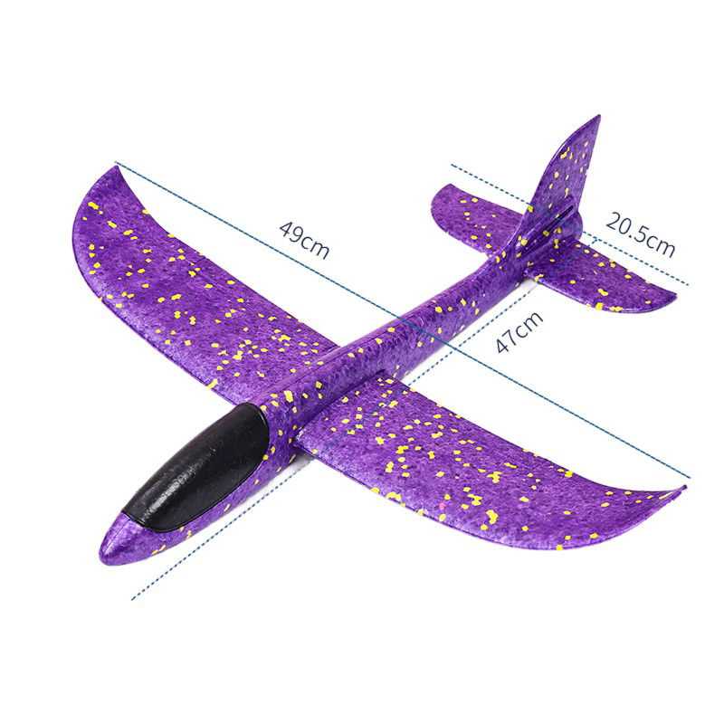 Avion Planor, Flippy, Simplu, din Poliester, 48 cm, Violet [3]