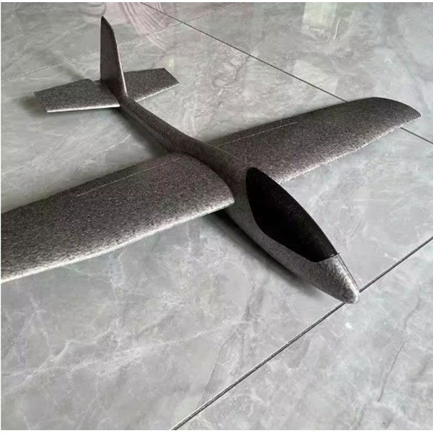 Avion Zburator, Flippy, Tip Planor, 83 cm Lungime, +3 Ani, din Polistiren, Aruncare 10 - 30 m, Gri [3]