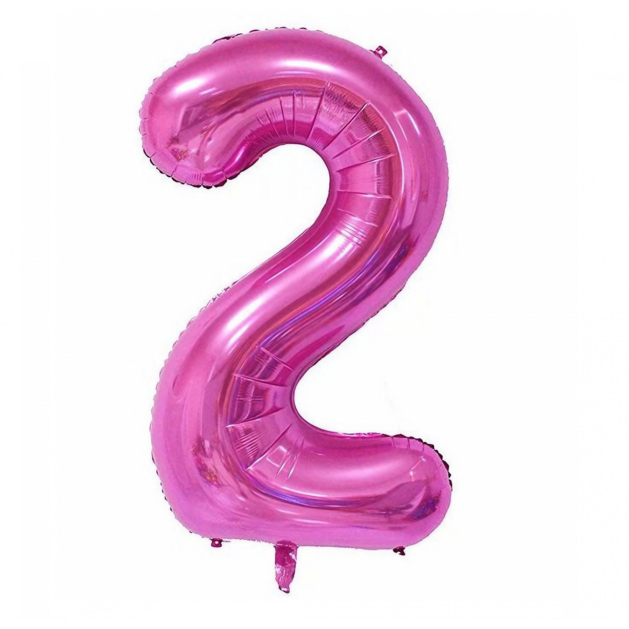 Cifre - Balon din Folie Flippy, Cifra 2, 81 cm, Pentru Aer sau Heliu, Mov