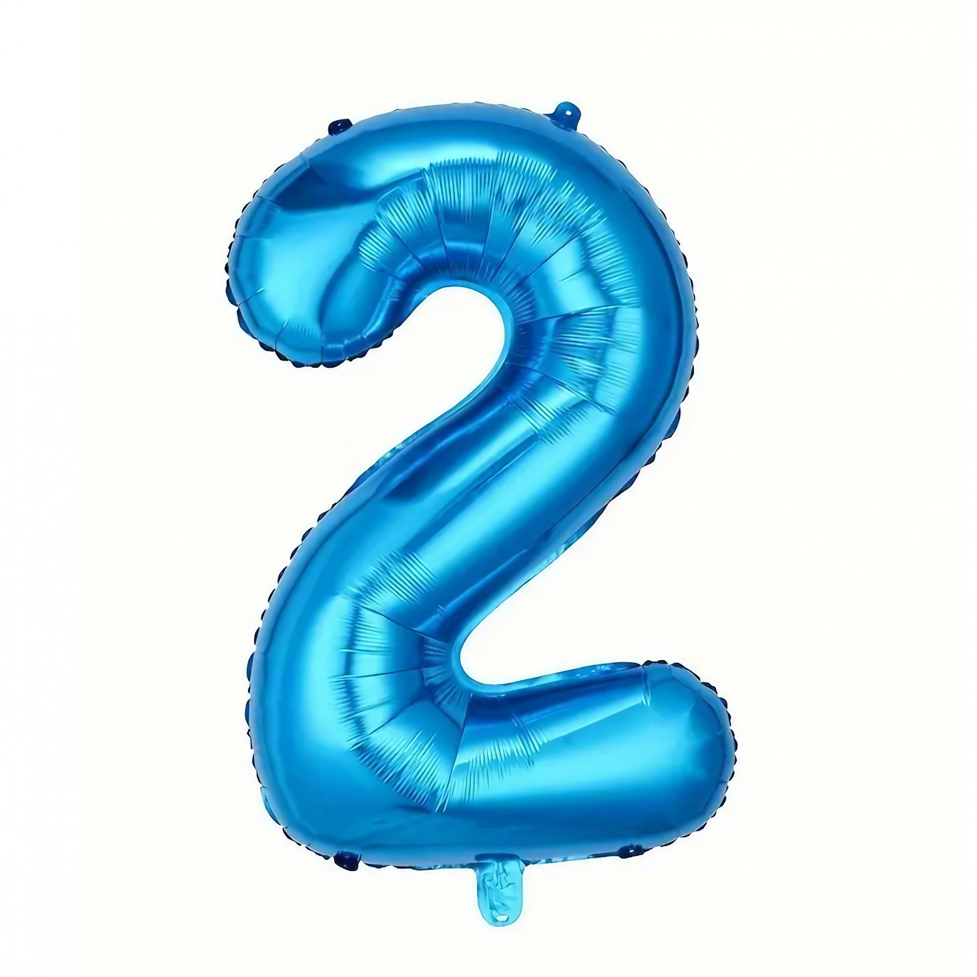 Cifre - Balon din Folie Flippy, Cifra 2, 81 cm, Pentru Aer sau Heliu, Albastru