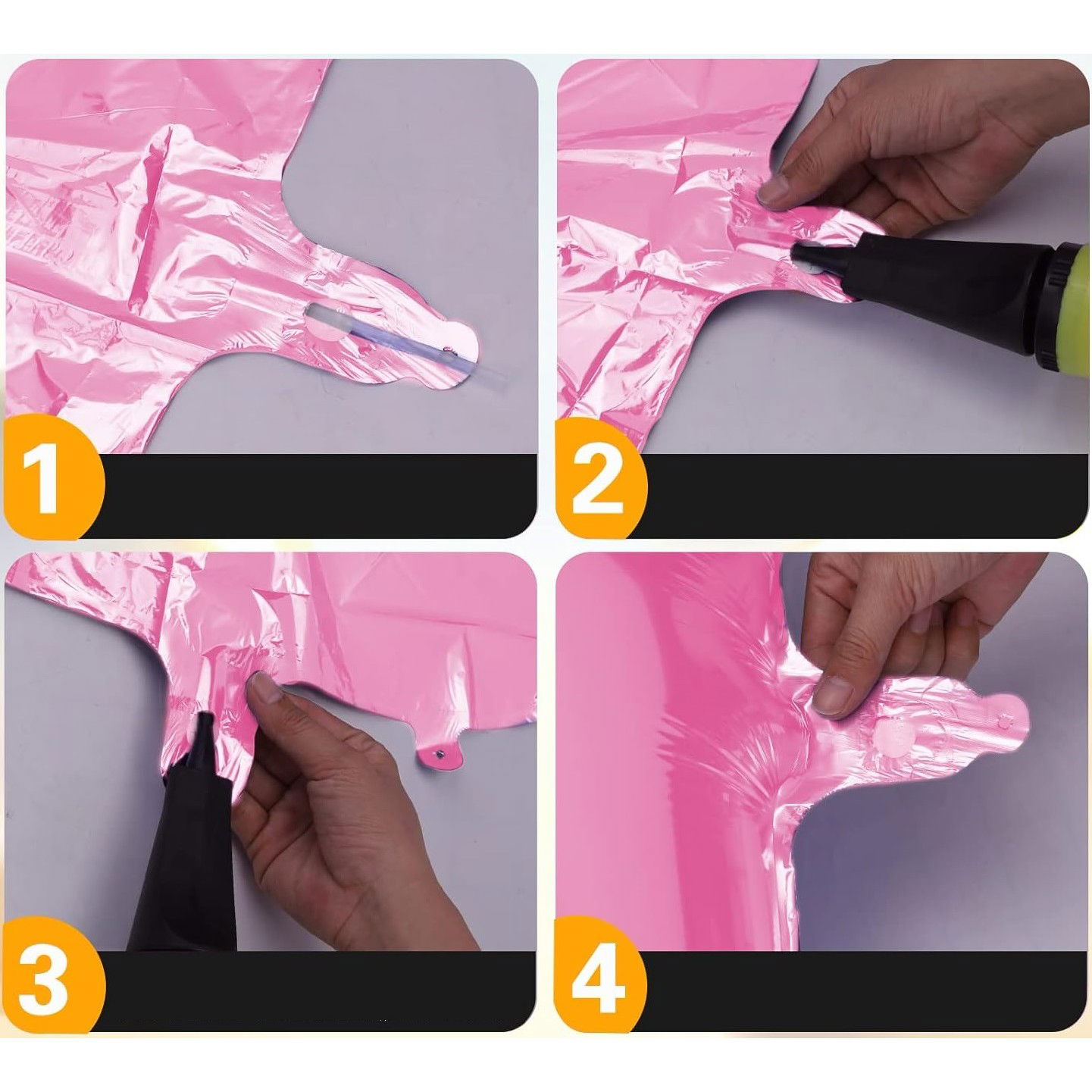 Balon din Folie Flippy, Cifra 9, 81 cm, Pentru Aer sau Heliu, Bulk, Mov [4]