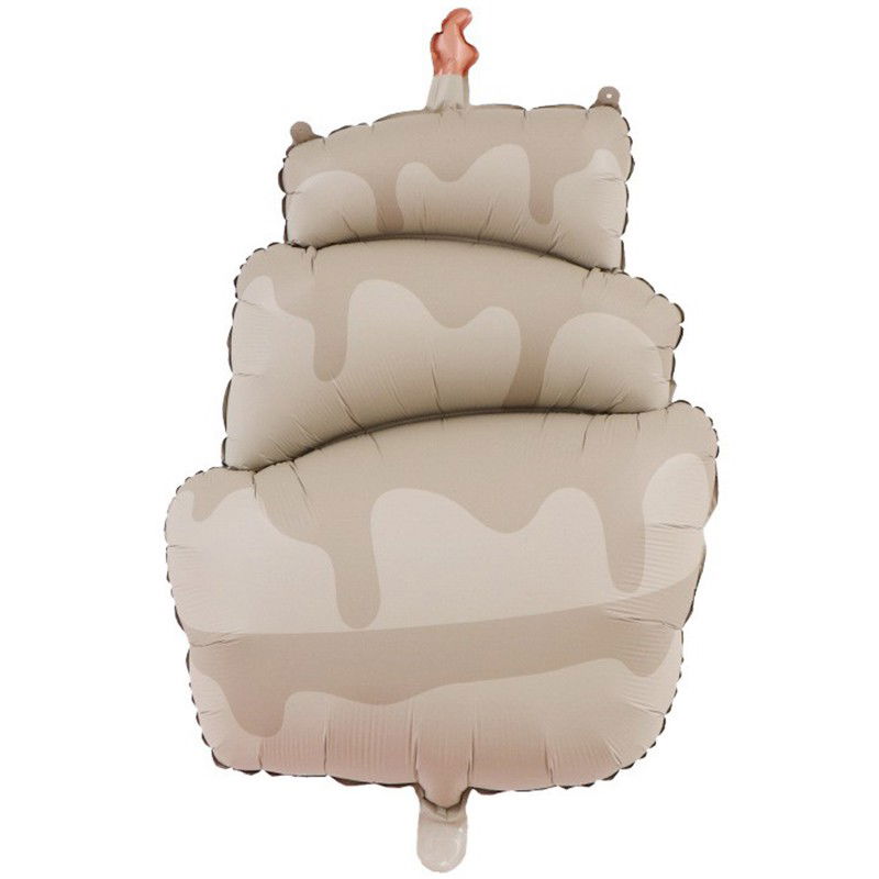 10 - 25 LEI - Balon din Folie Metalizata, Flippy, Figurina Animata, Model Tort, 96 x 55.5 cm, Ambalaj Individual, Pai Inclus, Umflare cu Aer sau Heliu, Maro