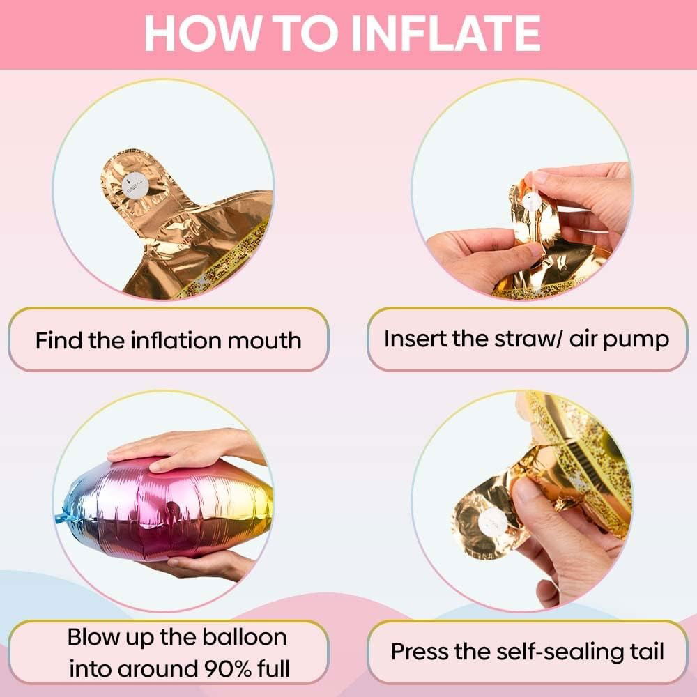 Balon din Folie Metalizata, Flippy, Figurina Cifra Gradient, Tema Aniversare 80 cm, Ambalaj Individual, Pai inclus, Umflare cu Aer sau Heliu, Coronita, Cifra 6 [6]