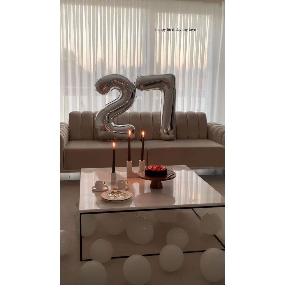 Balon din Folie Metalizata, Flippy, Figurina Cifra, Tema Aniversare 40 cm, Ambalaj Individual, Pai inclus, Umflare cu Aer sau Heliu, Argintiu, Cifra 2 [6]