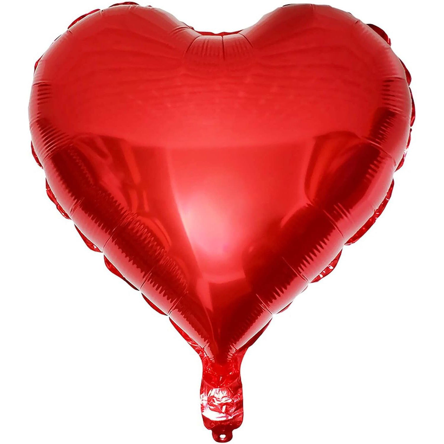 Balon din Folie Metalizata, Flippy, Figurina Inimioara, Model Simplu, Tematica Iubire, 40 cm, Ambalaj Individual, Pai Inclus, Umflare cu Aer sau Heliu, Rosu [5]