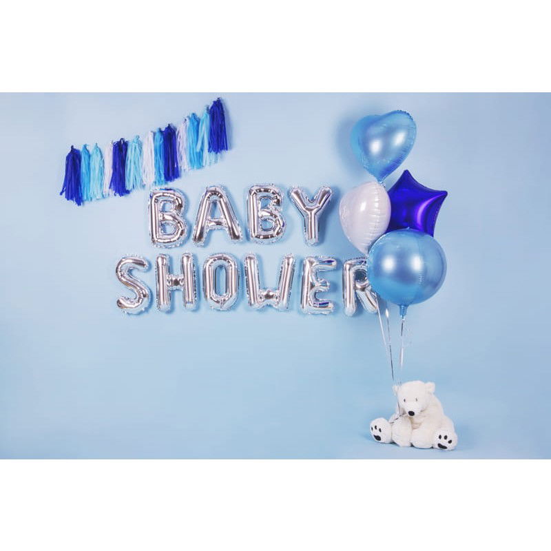 Balon Folie Metalizata Litera B, Flippy, 40 cm, Umflati cu Heliu sau Aer, Ambalaj Individual, Pai inclus, Argintiu [7]