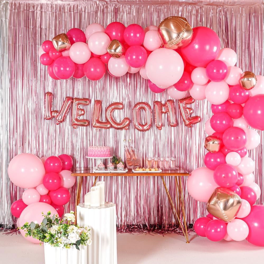 Balon Folie Metalizata Litera C, Flippy, 40 cm, Umflati cu Heliu sau Aer, Ambalaj Individual, Pai inclus, Rose Gold [3]