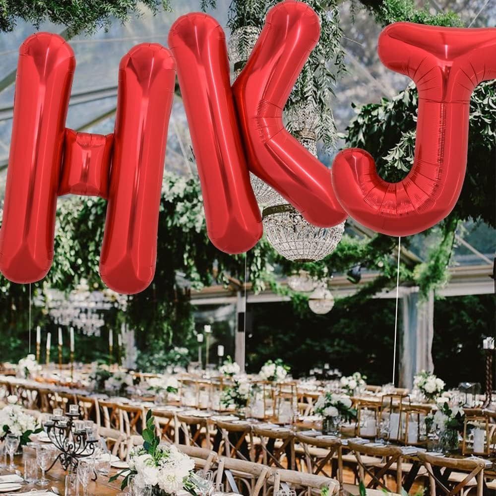 10 - 25 LEI - Balon Folie Metalizata Litera J, Flippy, 40 cm, Umflati cu Heliu sau Aer, Ambalaj Individual, Pai inclus, Rosu