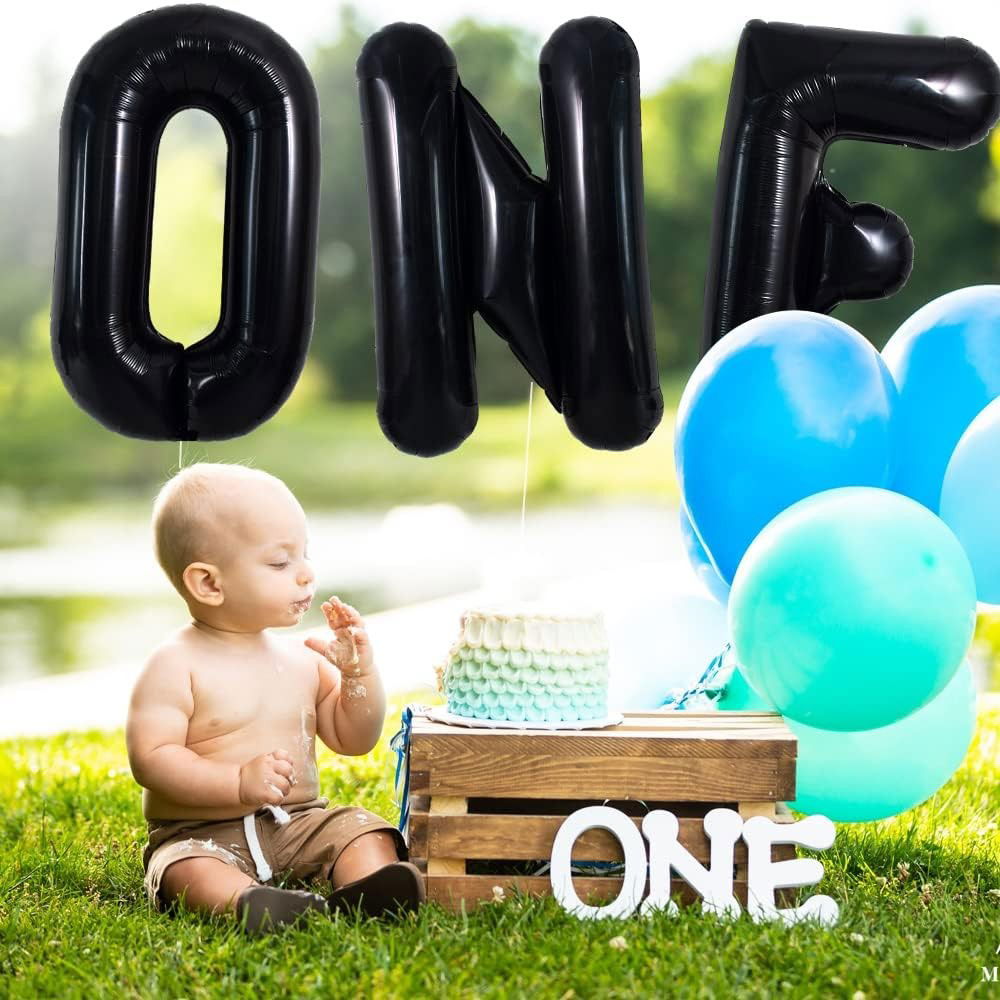 Balon Folie Metalizata Litera N, Flippy, 40 cm, Umflati cu Heliu sau Aer, Ambalaj Individual, Pai inclus, Negru [4]