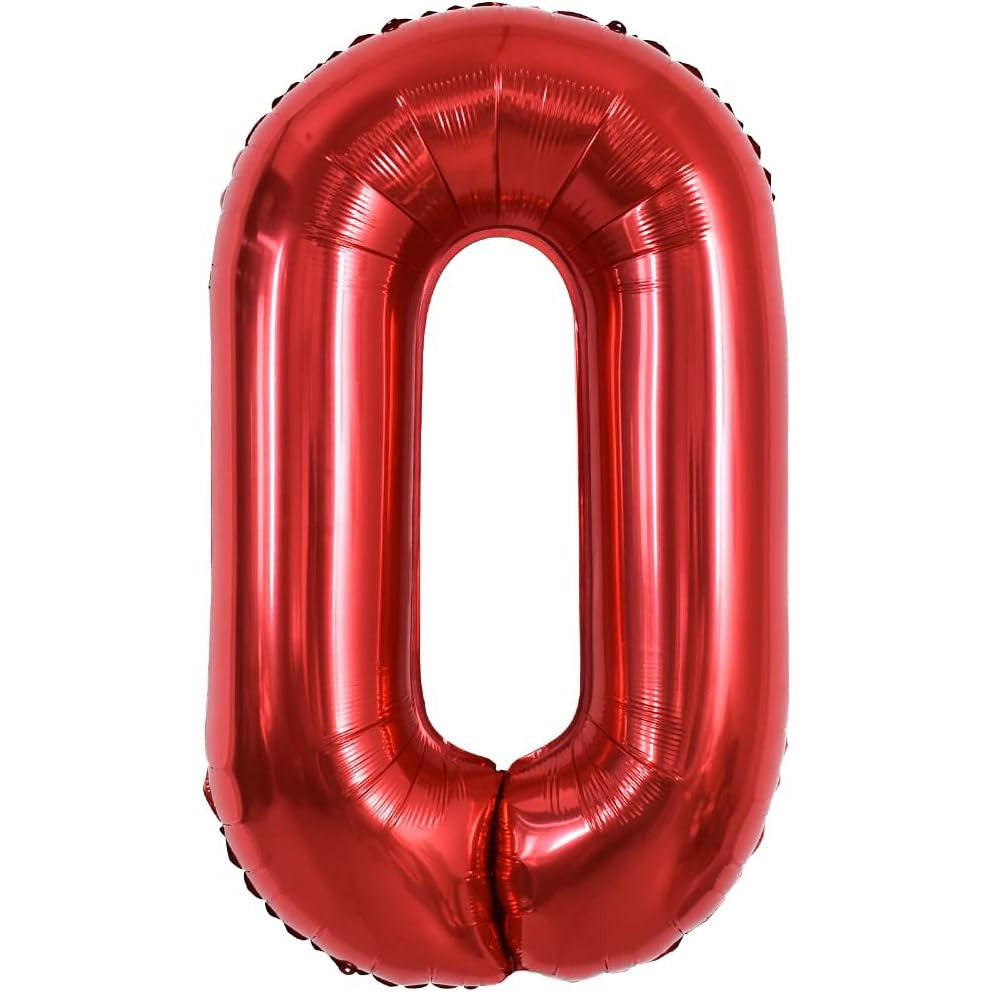 Balon Folie Metalizata Litera O, Flippy, 40 cm, Umflati cu Heliu sau Aer, Ambalaj Individual, Pai inclus, Rosu [5]