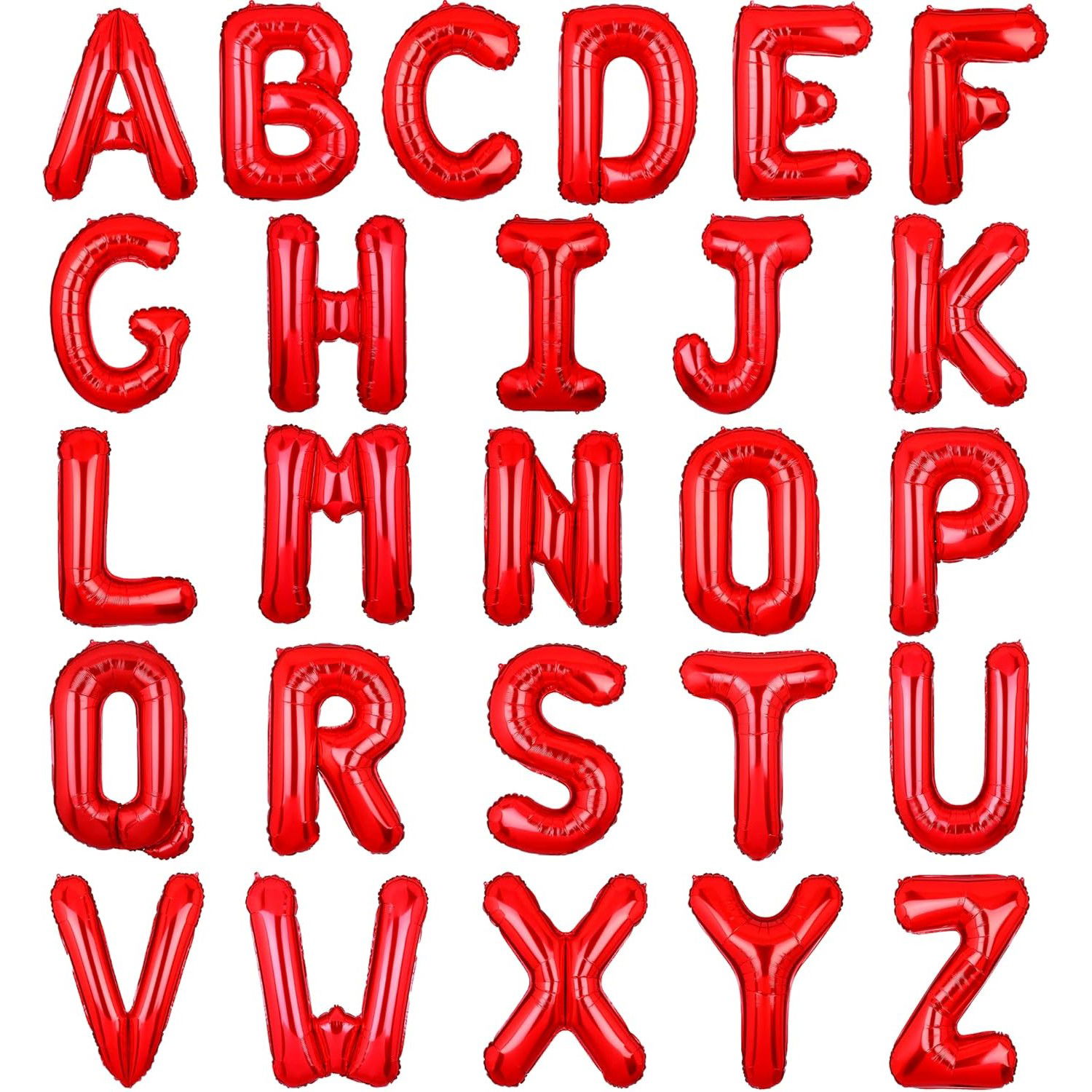 Balon Folie Metalizata Litera V, Flippy, 40 cm, Umflati cu Heliu sau Aer, Ambalaj Individual, Pai inclus, Rosu [8]