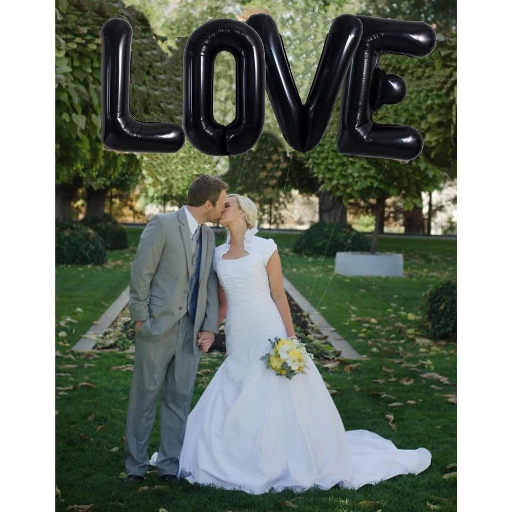 Balon Folie Metalizata Litera V, Flippy, 40 cm, Umflati cu Heliu sau Aer, Ambalaj Individual, Pai inclus, Negru [5]