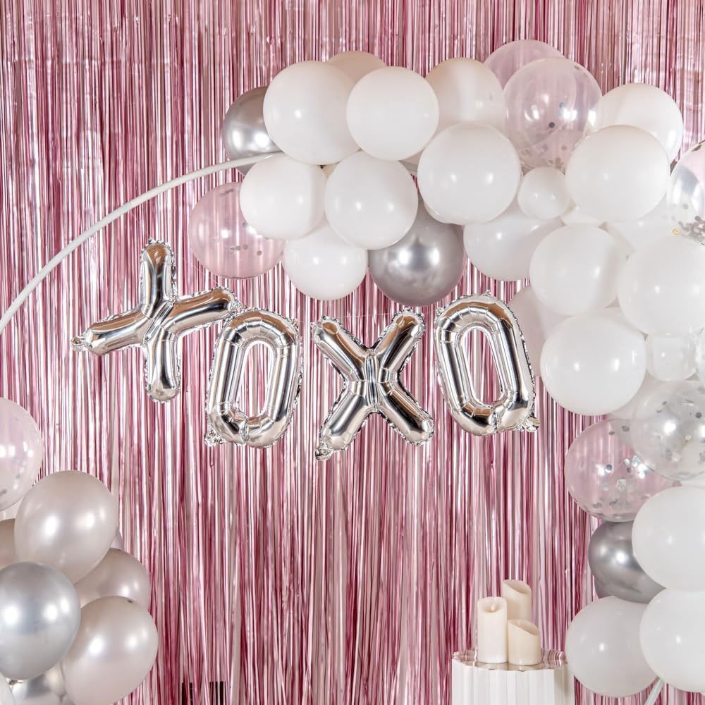 Balon Folie Metalizata Litera X, Flippy, 40 cm, Umflati cu Heliu sau Aer, Ambalaj Individual, Pai inclus, Argintiu [5]