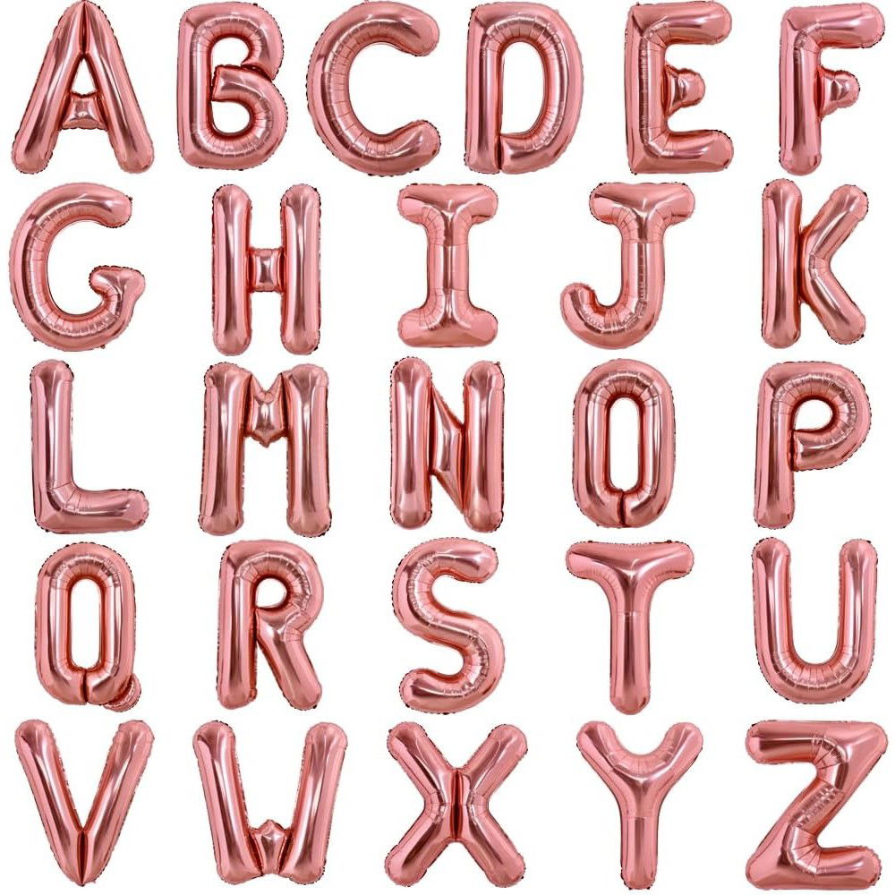 Litere - Balon Folie Metalizata Litera Y, Flippy, 40 cm, Umflati cu Heliu sau Aer, Ambalaj Individual, Pai inclus, Rose Gold