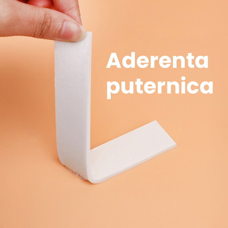 10 - 25 LEI - Banda Dubla Adeziva, Flippy, Banda Adeziva cu Burete, pentru Cadouri si Ambalaje, 3 m, Latime 2.5 cm, Alb