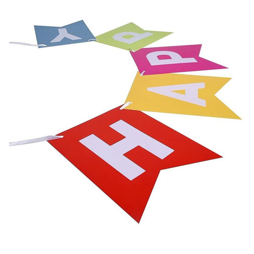 Banner Happy Birthday 100x200 cm, Flippy, Dimensiune Stegulet 11.5x16.5 cm, Rola de Ata Inclusa, Multicolor [3]