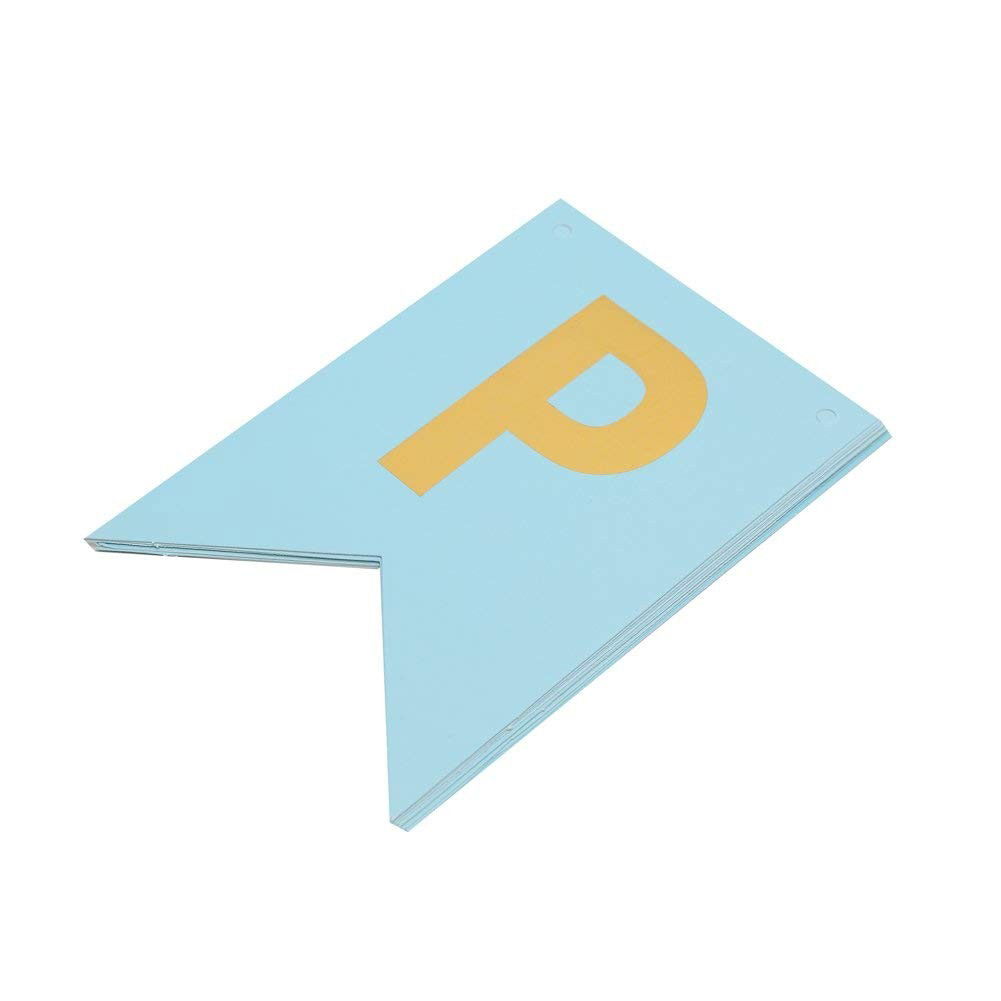 Banner Happy Birthday 100x200 cm, Flippy, Dimensiune Stegulet 11.5x16.5 cm, Rola de Ata Inclusa, Albastru [3]