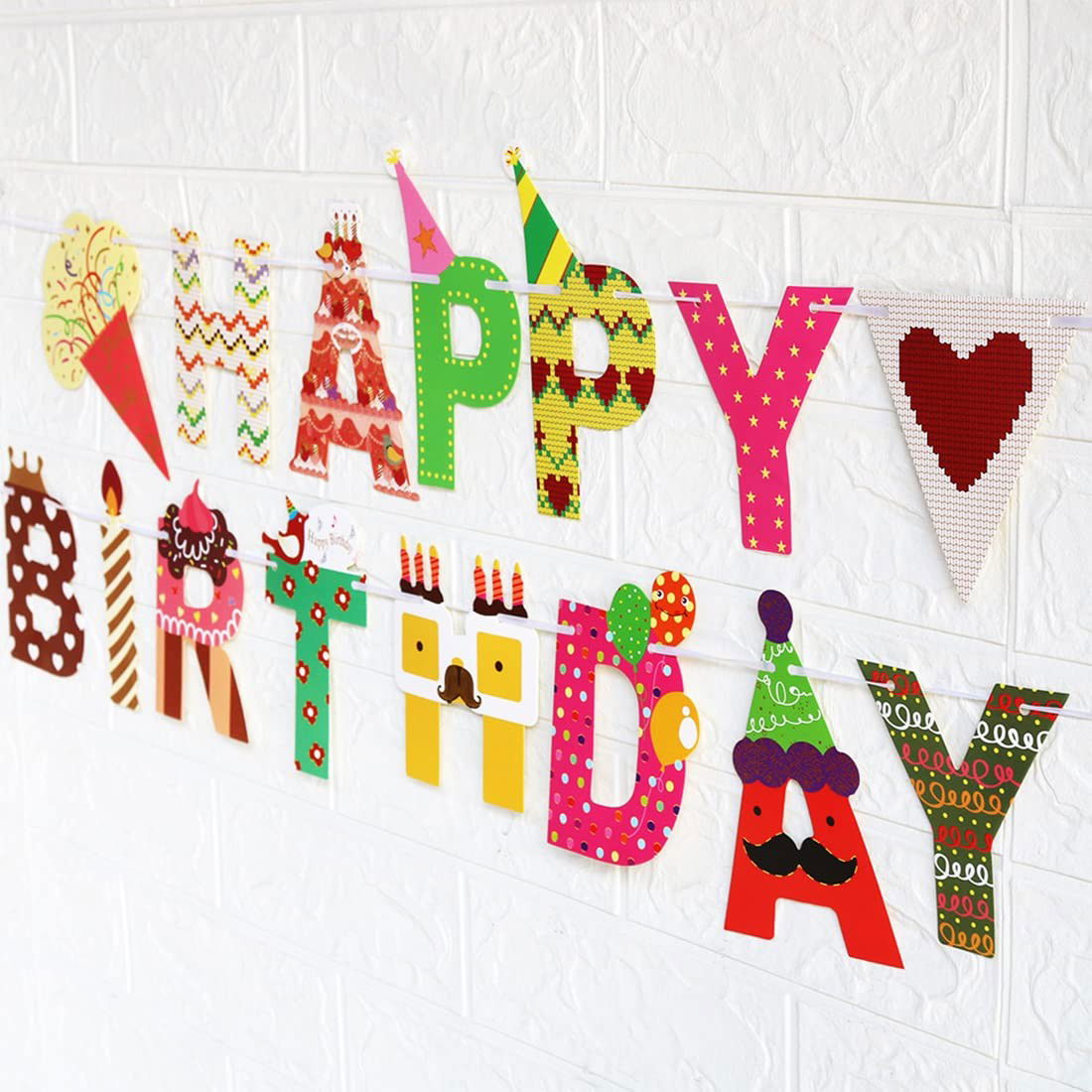 Banner Happy Birthday 100x200 cm, Flippy, Rola de Ata Inclusa, Tematica Candy, Multicolor [5]