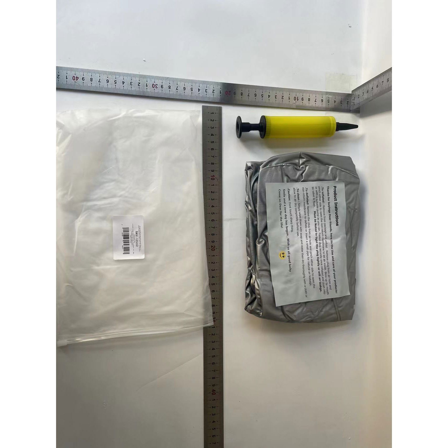 Bar gonflabil/Suport de pahare plutitor, Flippy, cu 8 compartimente, pompa inclusa, PVC, Gri, 25x18,5x4 cm [8]