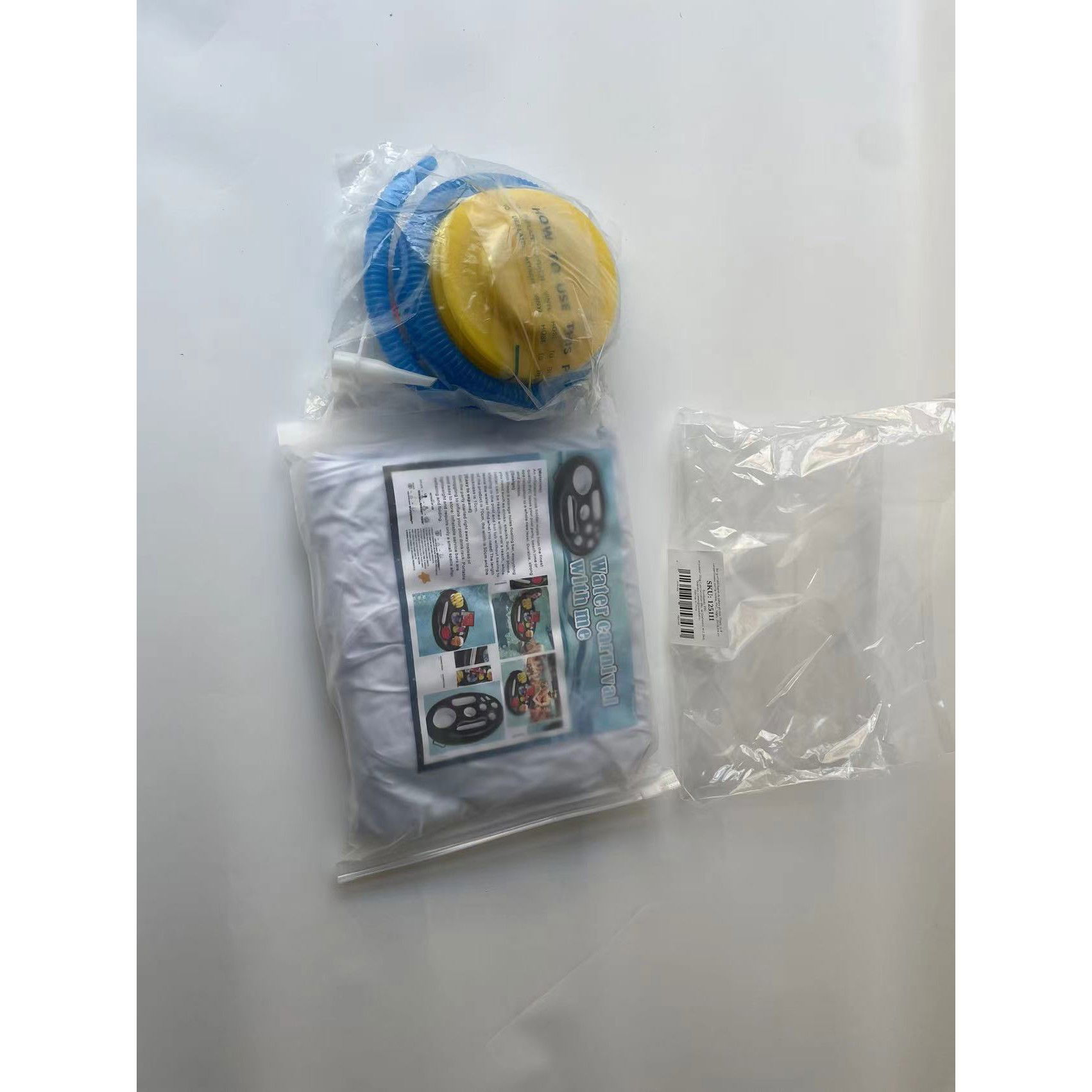 Bar gonflabil/Suport de pahare plutitor, Flippy, cu 9 compartimente, pompa inclusa, PVC, Negru, 25x18,5x4 cm [6]