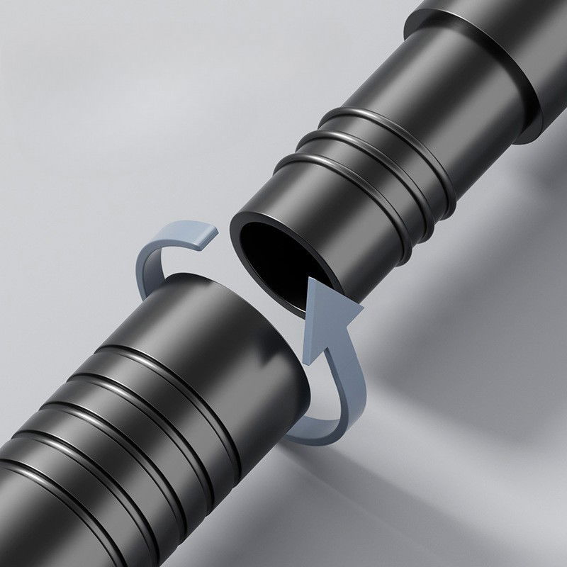 Bara Telescopica Multifunctionala, Flippy, din Otel Inoxidabil si ABS, Utilizare Universala, Extensie 220 - 240 cm, Fara Perforare Perete, Negru [6]