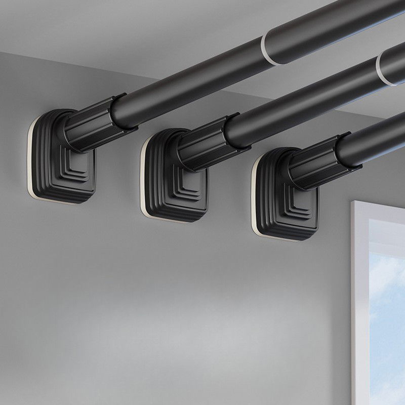 Bara Telescopica Multifunctionala, Flippy, din Otel Inoxidabil si ABS, Utilizare Universala, Extensie 185 - 205 cm, Fara Perforare Perete, Gri [6]