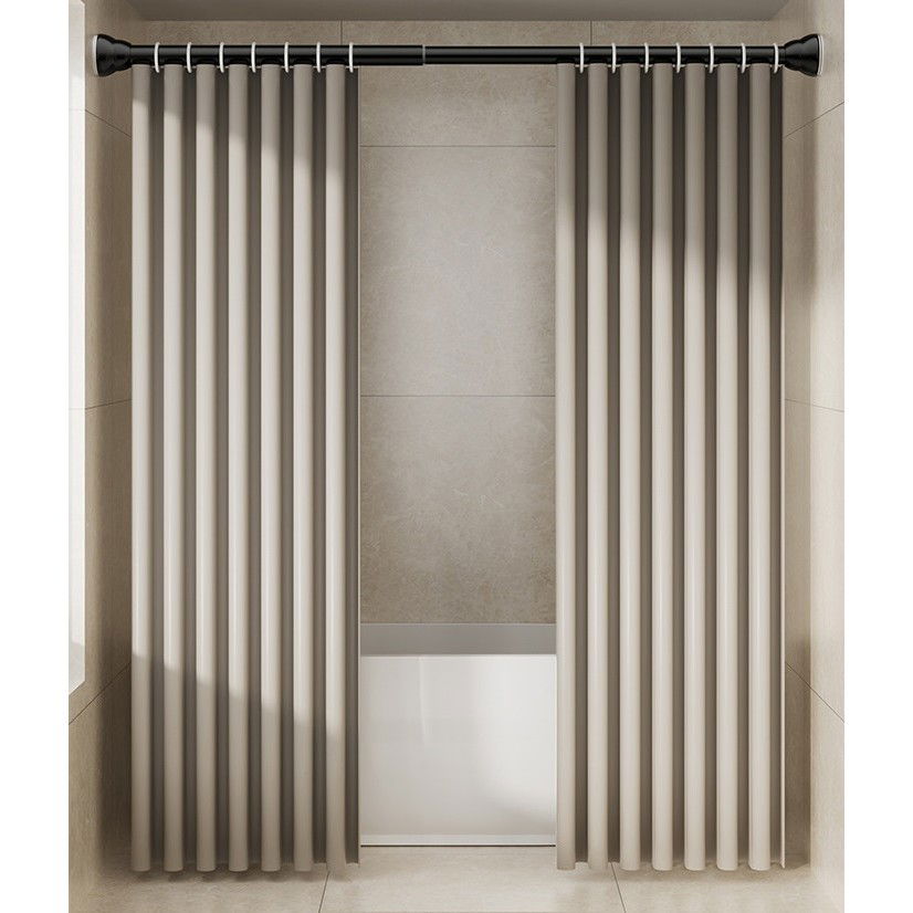 Bara Telescopica Multifunctionala, Flippy, din Otel Inoxidabil, Utilizare Universala, Retractabila 107 - 195 cm, Fara Perforare Perete, Negru [7]