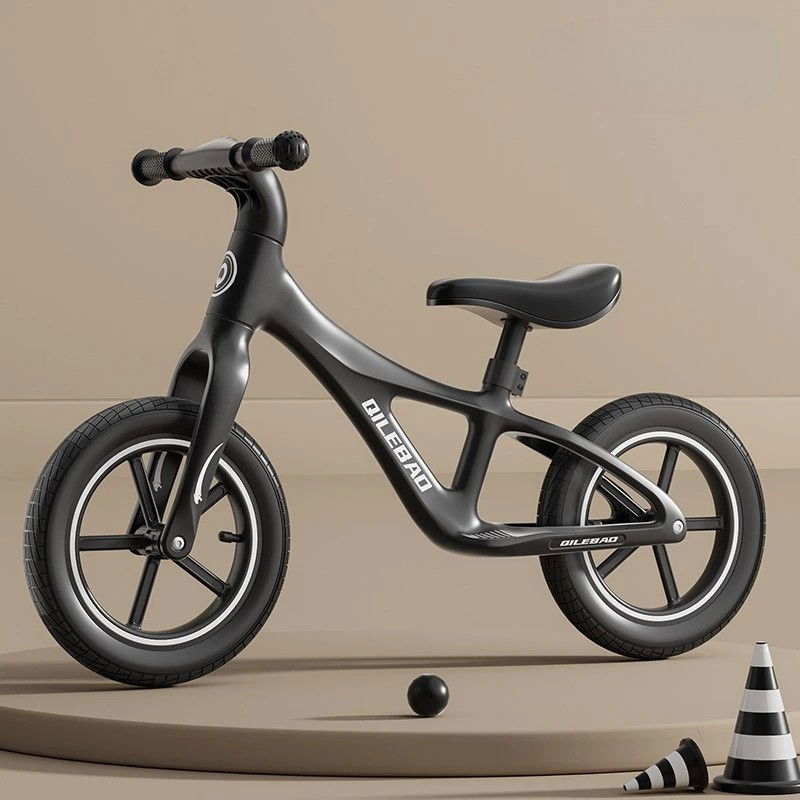 Masinute, Triciclete si Masinute Electrice - Bicicleta pentru Copii, Flippy, Fara Pedale, Pentru 2-6 Ani, 2 Roti Silentioase, Sa Reglabila 43 - 58 cm, din Plastic si Fibra de Sticla, 88 x 56 x 43 cm, Negru