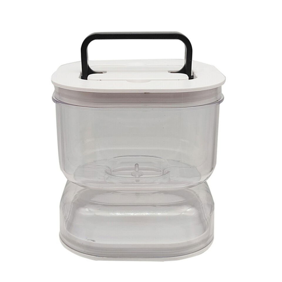 Borcan pentru Muraturi, Flippy, cu Separator pentru Lichide, Ermetic, Termorezistent, Tip Clepsidra, 1400 ml, ABS, Alb, 13.5x9.5 cm [5]