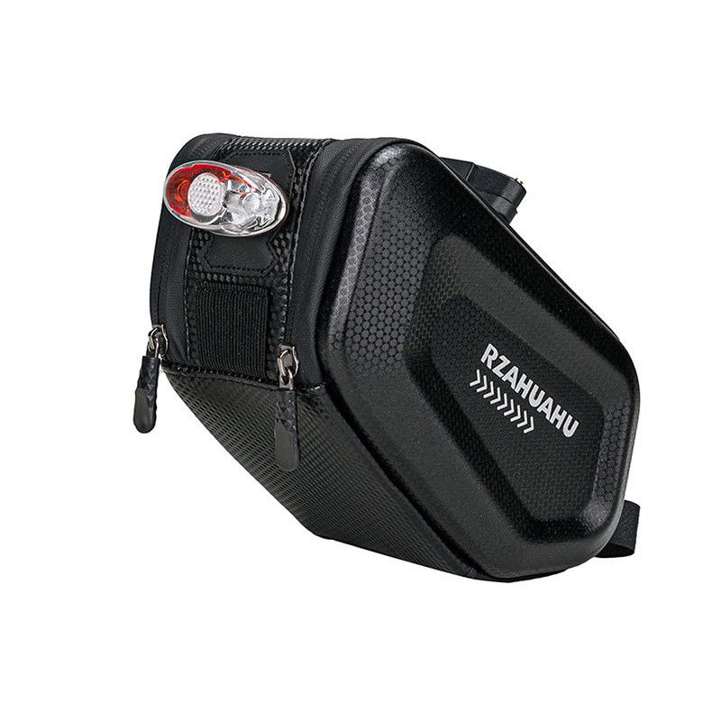 Suporţi Bicicletă - Borseta pentru bicicleta Flippy, Hard Shell, material piele artificiala si carbon, 20x12x11.5 cm, prindere de sa, capacitate 2L, impermeabila, negru